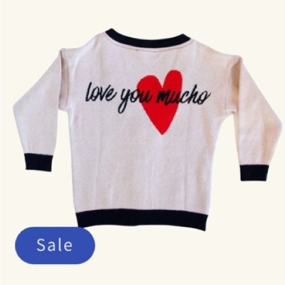 ♻️PRICE DROP. Bizz x Siss- Pink Cardigan with Heart Design Kids - Picture 1 of 3
